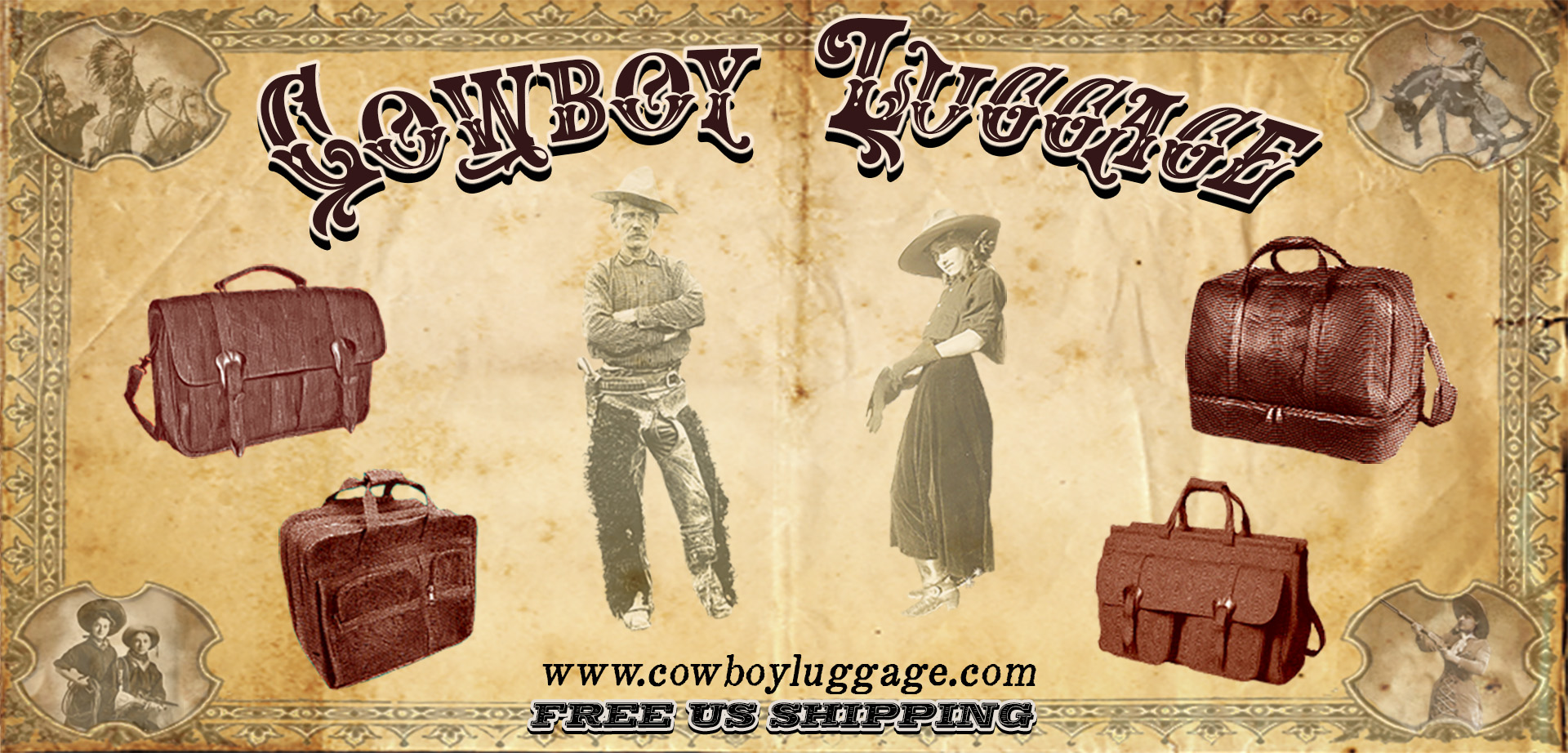 Cowboy Luggage Co. Western Suitcases, Briefcases and Valises