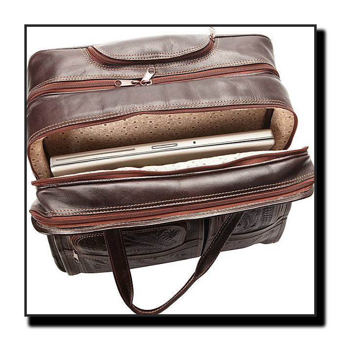 Ropin West Rolling Office Briefcase - 4 Wheel Spinner